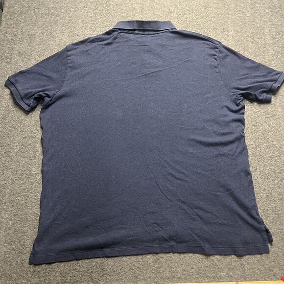 Polo Ralph Lauren Short Sleeve Polo Shirt Men's 3XLT Navy Blue Cotton - Picture 4 of 6